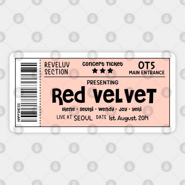 Red Velvet Concert Ticket Sticker by skeletonvenus